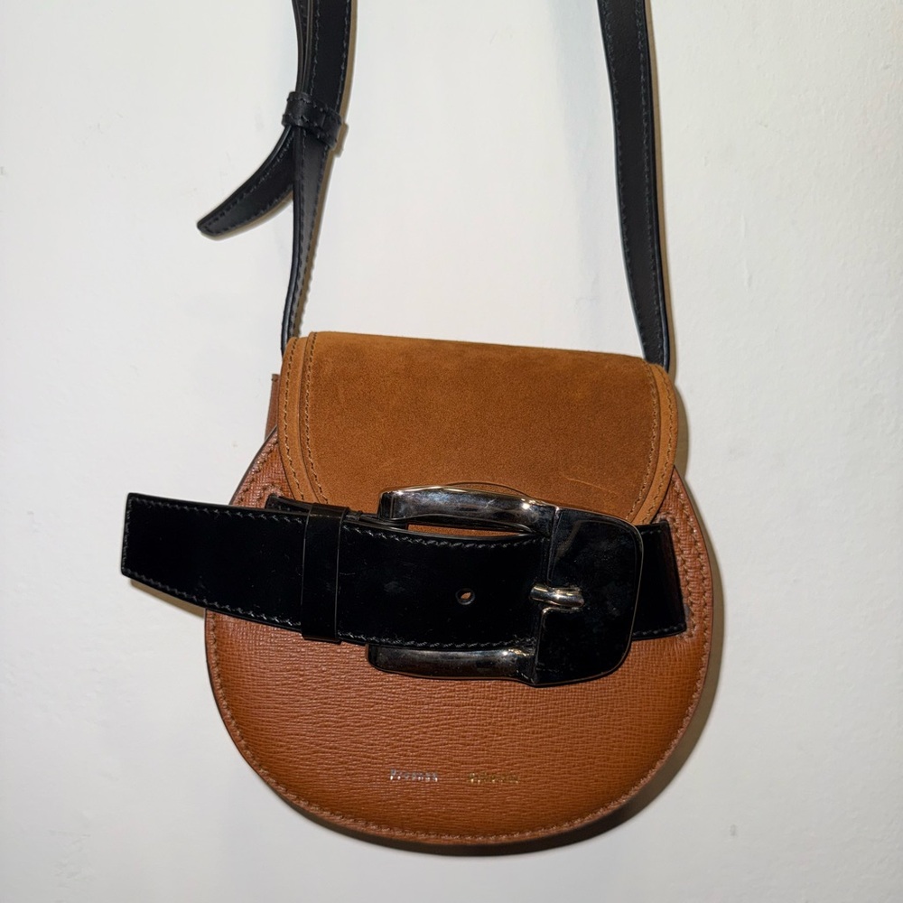Proenza Schouler Crossbody Brown/Black Bag With Oversized Buckle